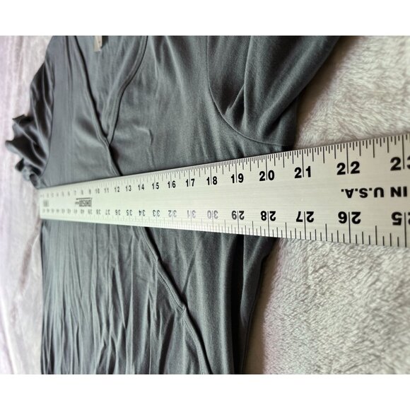 Lole Womens XL Short Sleeve V-Neck Wrap-Style Shift Dress Slate Blue Casual - Picture 6 of 10